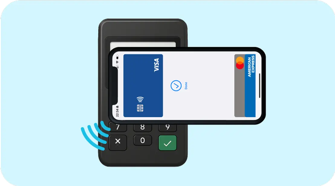 You can pay with credit card, Apple Pay, or Google Pay.